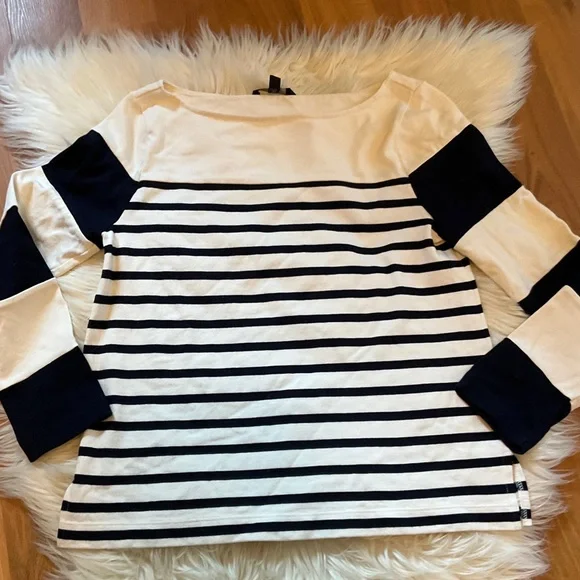 Banana Republic Women's Striped Tunic Black Ivory Size Small - Picture 4 of 10